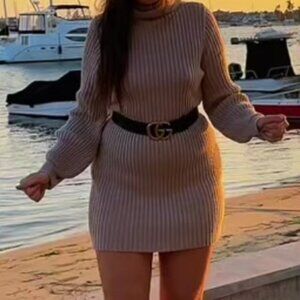 Turtleneck Sweater Dress